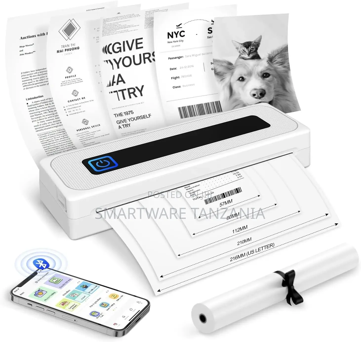 Portable Bluetooth Printer For Travel Mobile Thermal Printer
