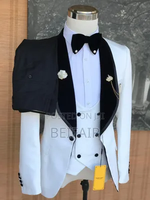 White Suit Black Collar