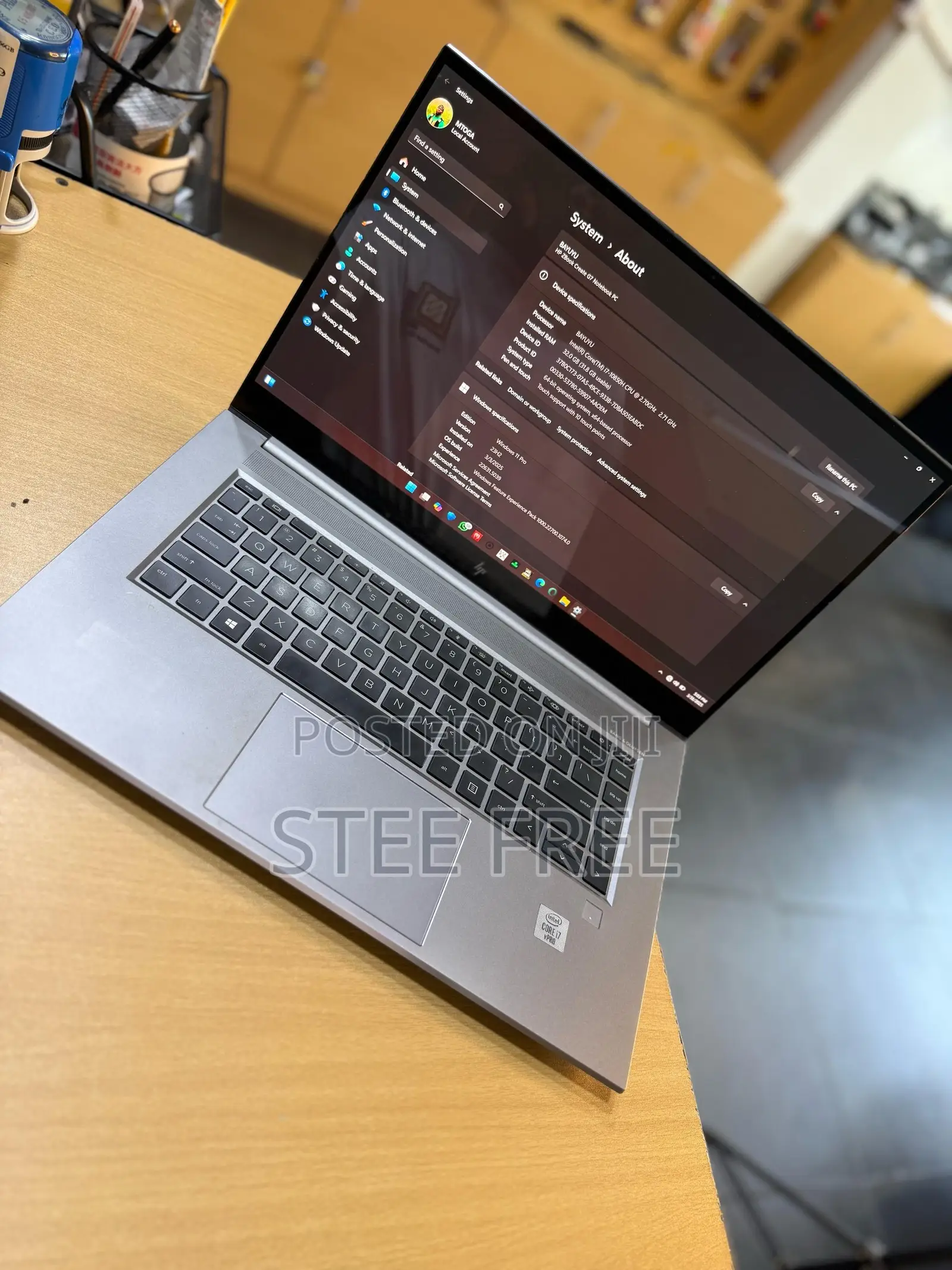 Laptop HP Zbook Studio G7 32GB Intel Core I7 SSD 512GB