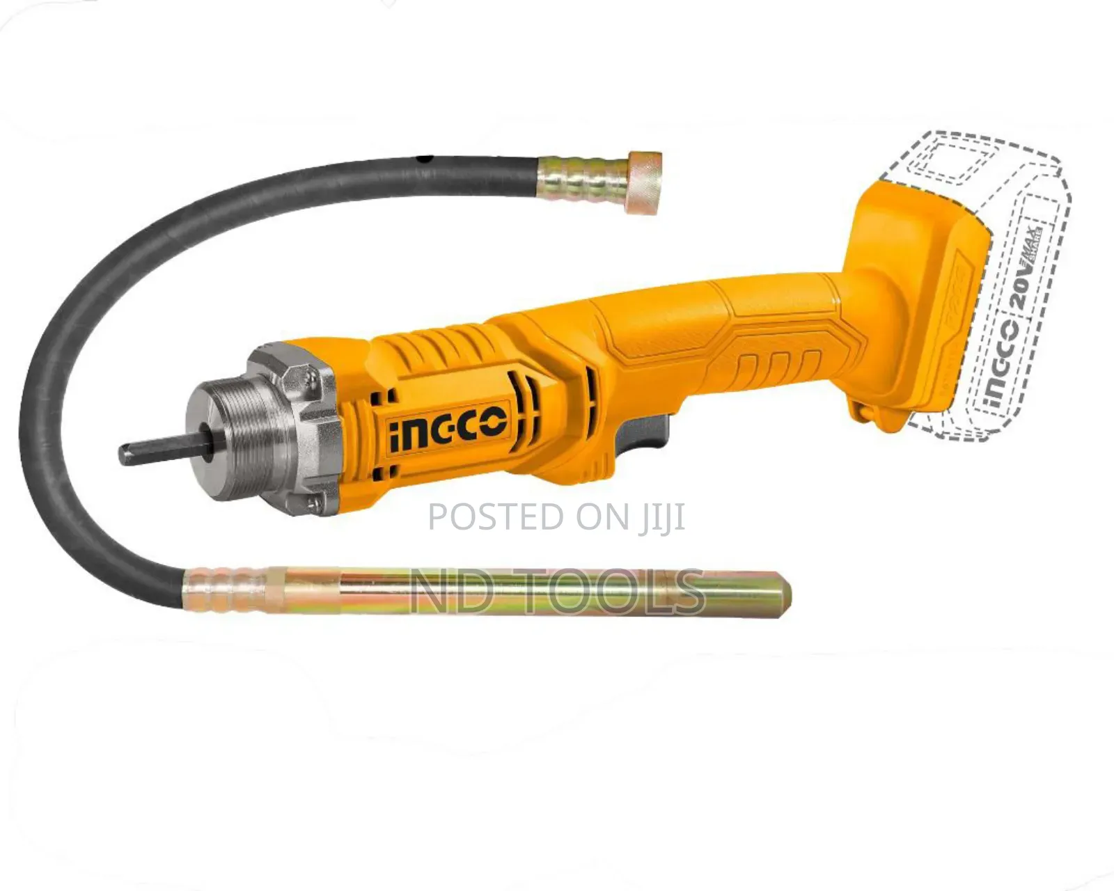 Ingco 20v Cordless Concrete Vibrator 35x1200mm