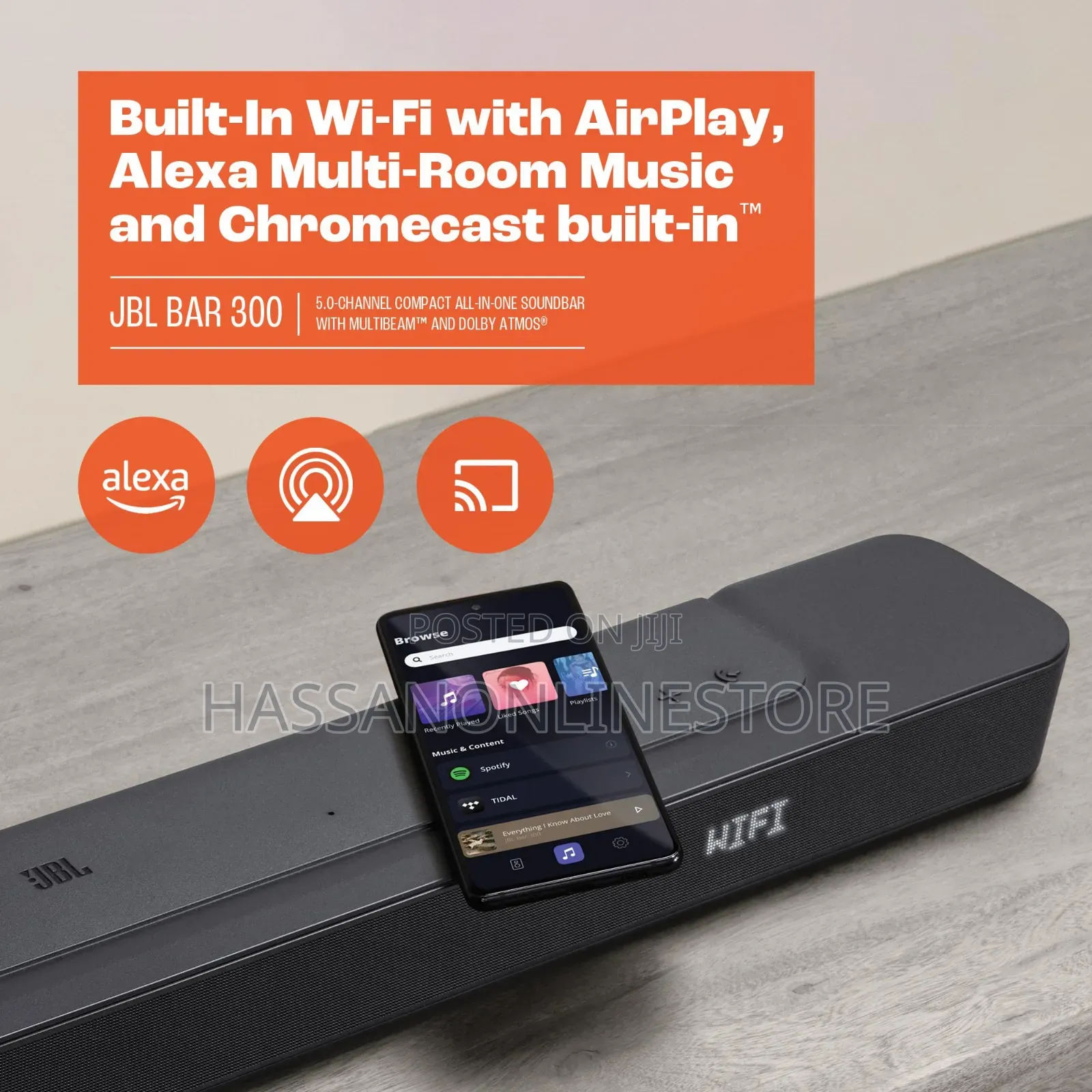 JBL Bar 300 260w 5-Channel Dolby Atmos Soundbar