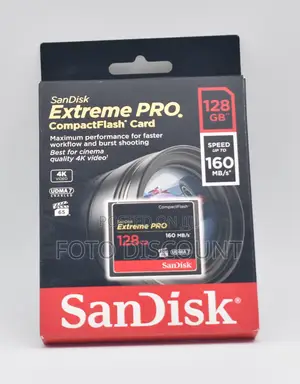 Sandisk 128gb Extreme Pro Compactflash Memory Card (160mb/S)