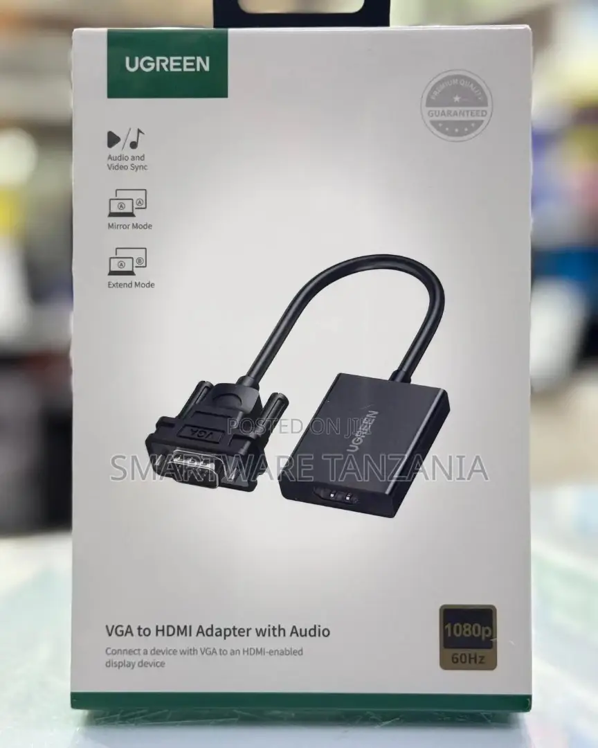 Ugreen Active Hdmi to Vga Adapter With 3.5mm Audio Jack Ship