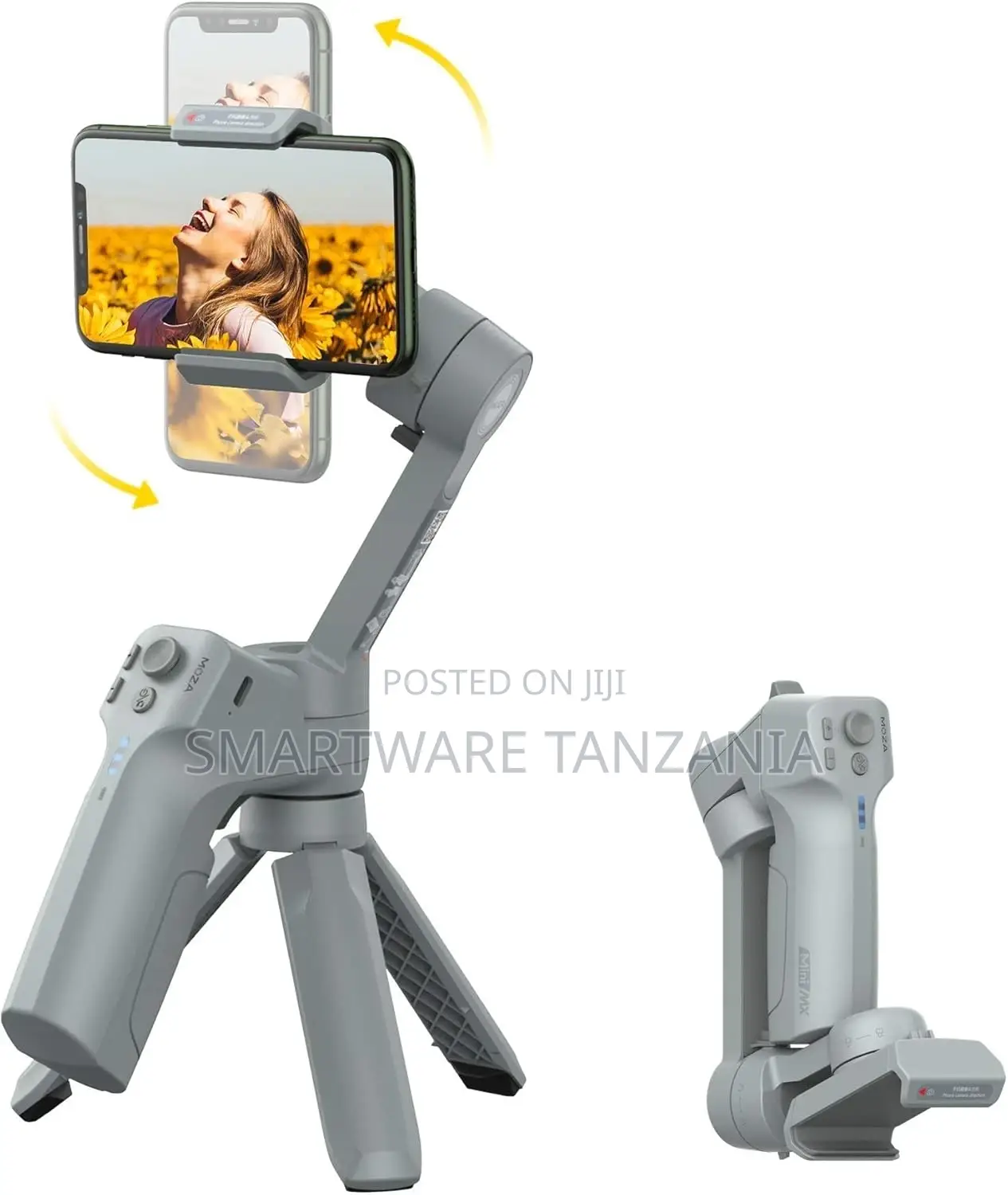 Porodo 3-axis Gimbal Stabilizer With Advanced Face