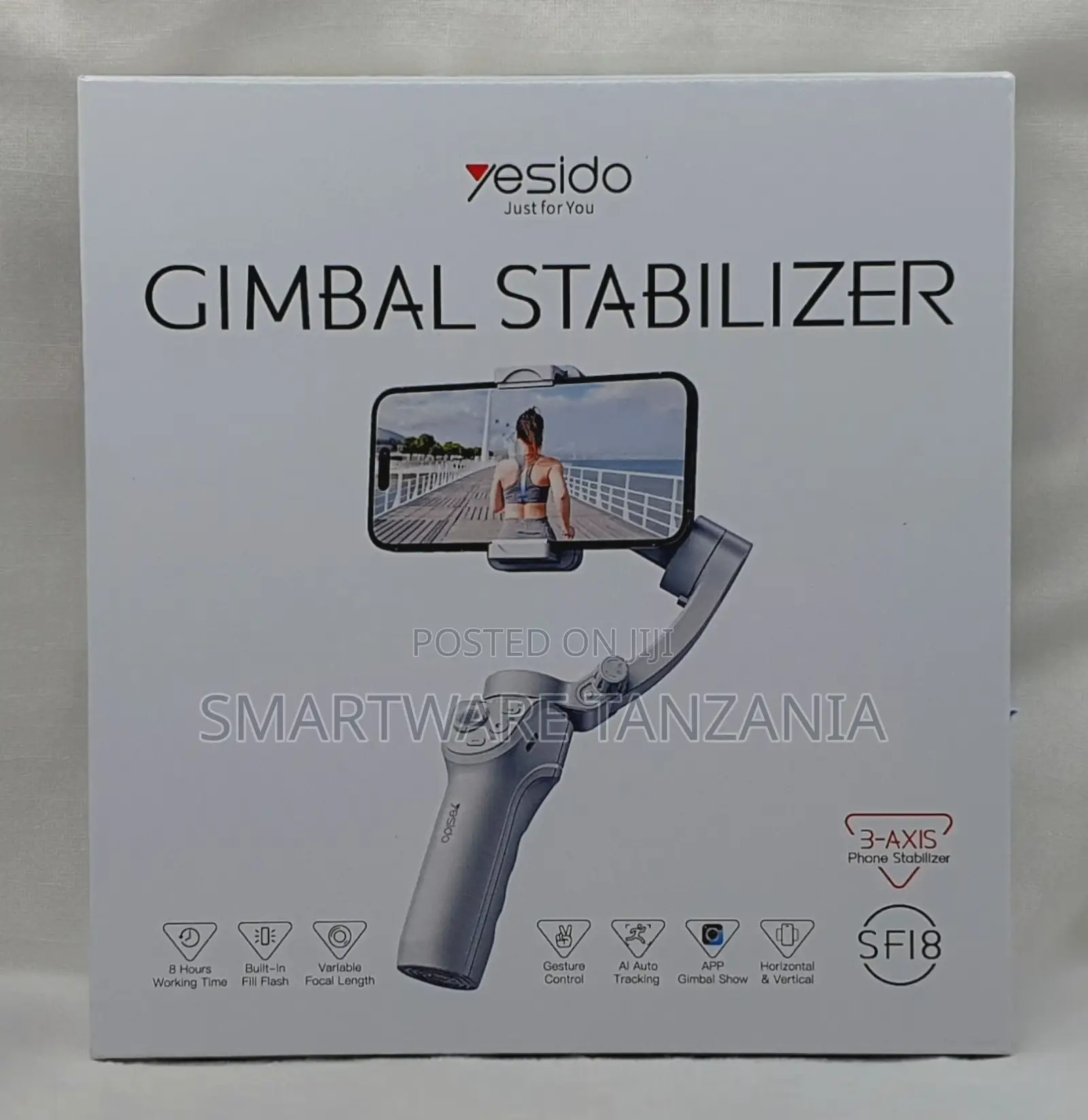 Portable 3-axis Smartphone Gimbal Stabilizer, Face Tracking,