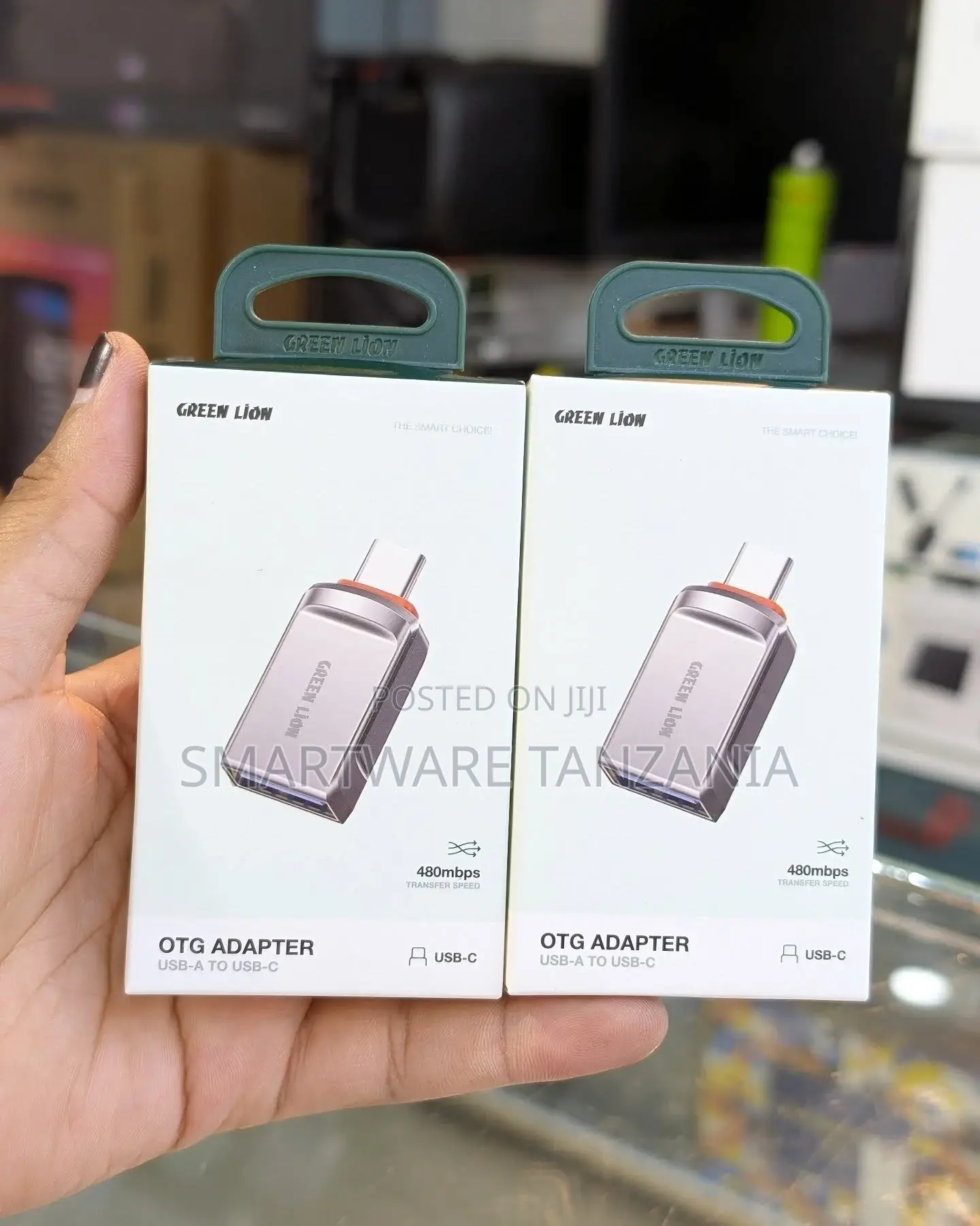 Green Lion Otg Adapter Usb-a to Usb-C / Lightning - Gray