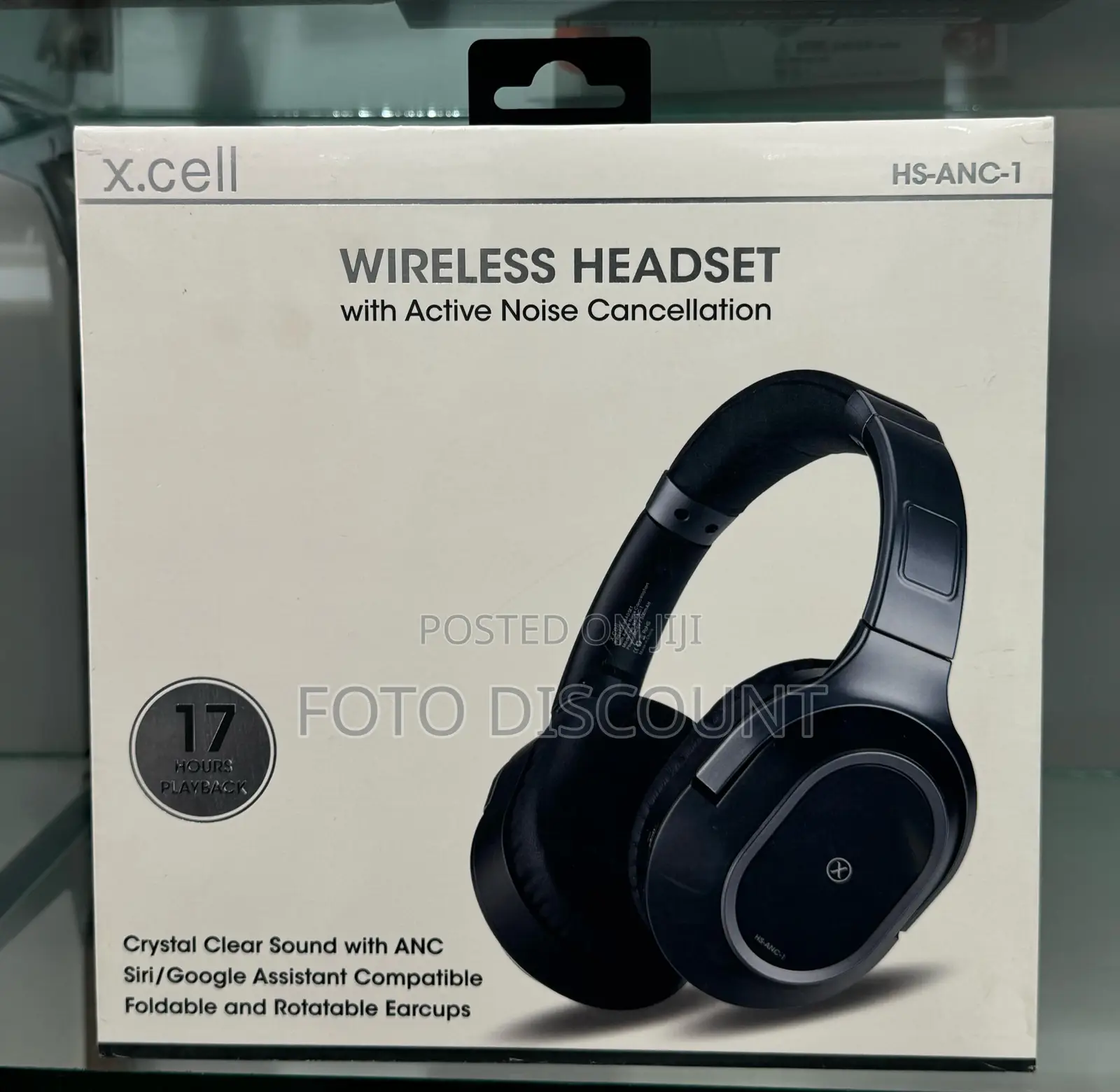 Xcell Hs-Anc-1 Wireless Over Ear Headphone Black