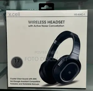 Xcell Hs-Anc-1 Wireless Over Ear Headphone Black