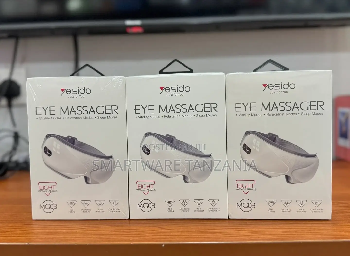 Battery Powered Eye Massager Heat Stress Relief Relaxation