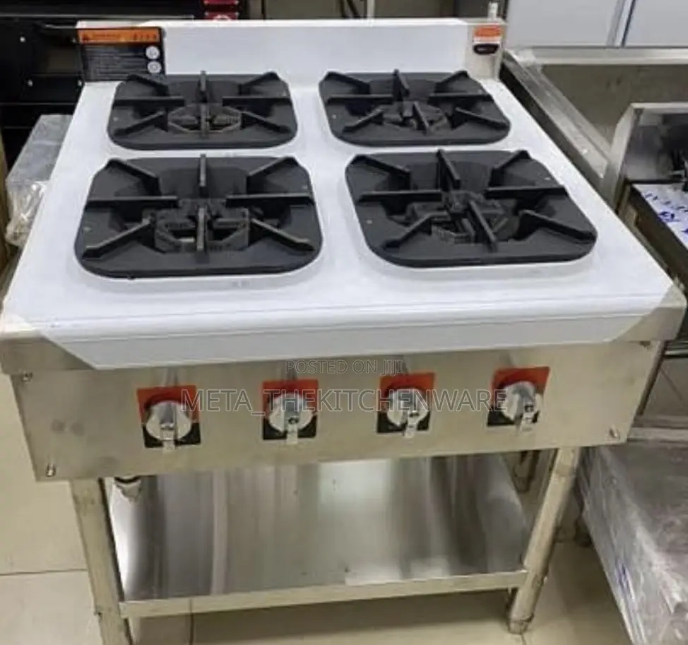 Commercial High Pressure Gas Stove 4 Burner