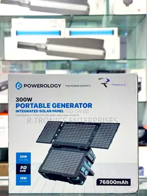 Powerology Portable Solar Power Generator 284wh 300w Qc