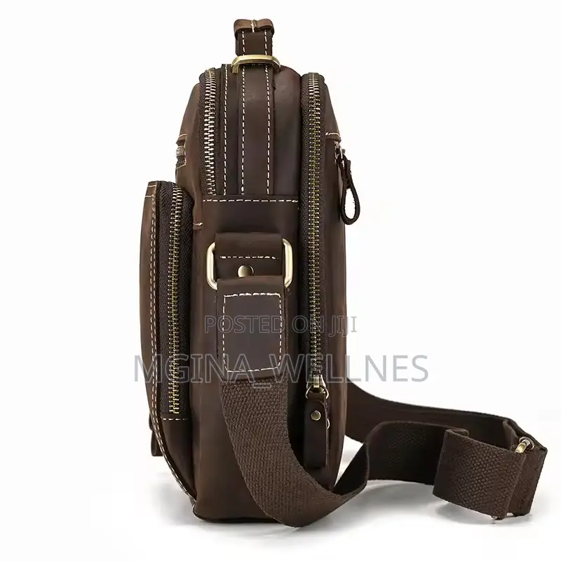 Brown Pure Leather Shoulder Bag