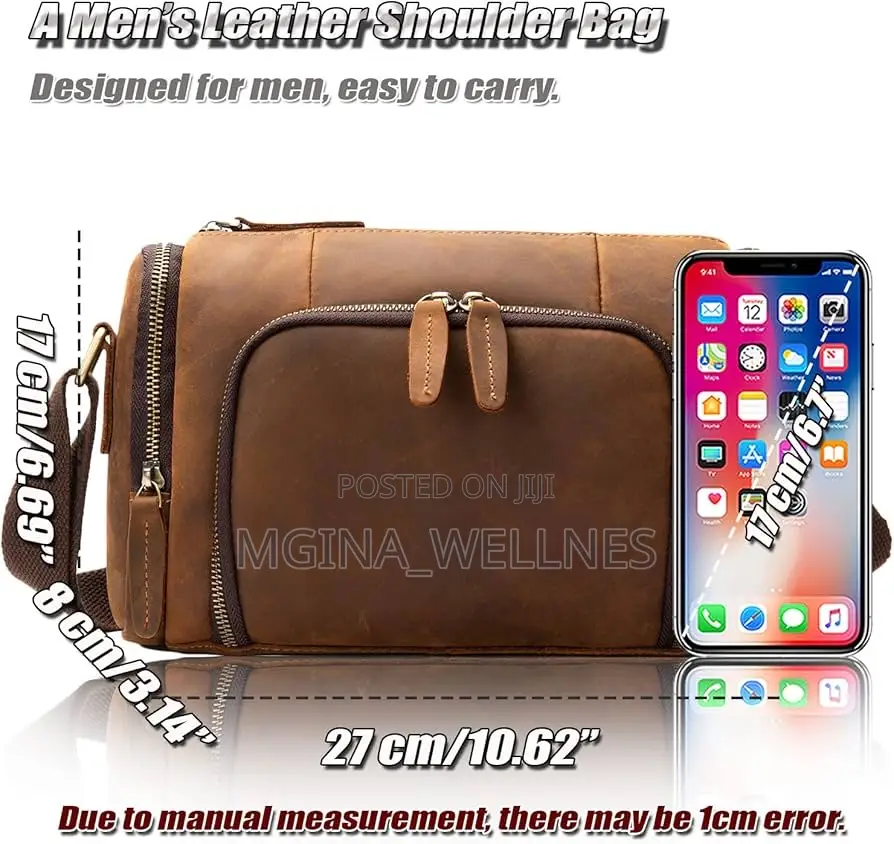 Multi-Pocket Fashion Messenger Bag for Men