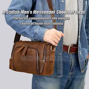 Multi-Pocket Fashion Messenger Bag for Men