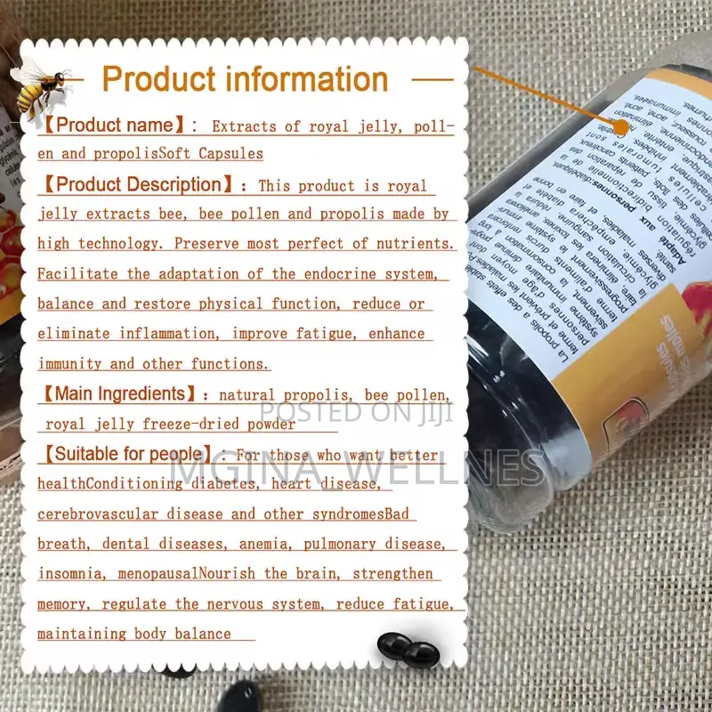 Propolis Soft Capsules, Derived From Bee Propolis