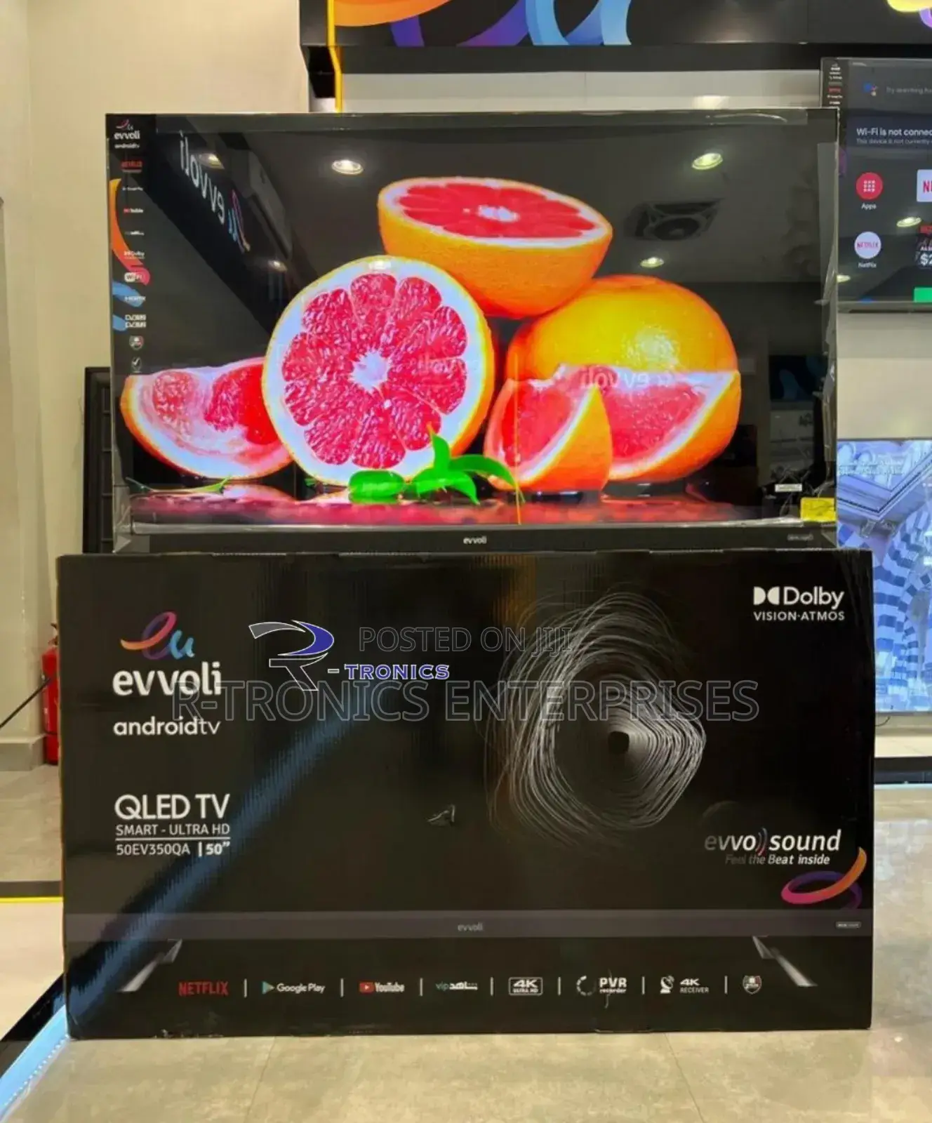 Evvoli 50" Qled Android Smart Tv Inbuilt Evvo Sound Bar