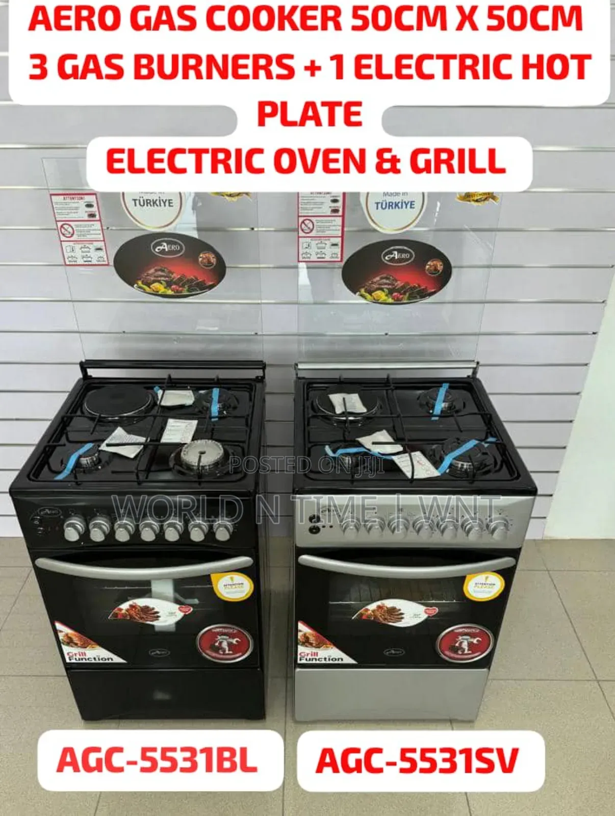 Aero 50cm 3 Gas 1 Electric Hot Plate Agc-5531bl/Sv