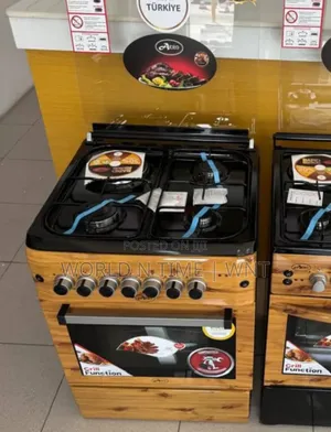 Aero 60cm Cooker 3 Gas Burners 1 Elect Plate Agc-6631wd Wood