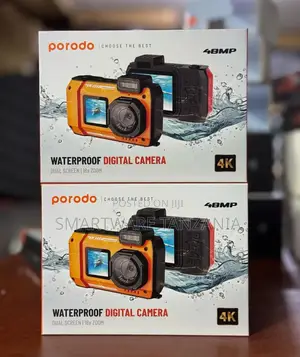 Porodo Waterproof Digital Camera Dual Screen And 18x Zoom