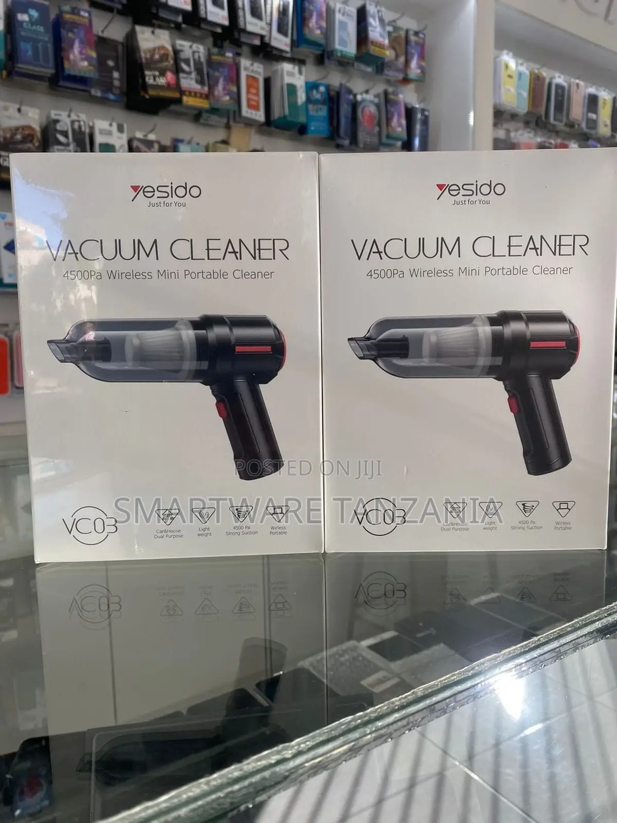 Yesido Rechargeable Handheld Vacuum Cleaner - Black