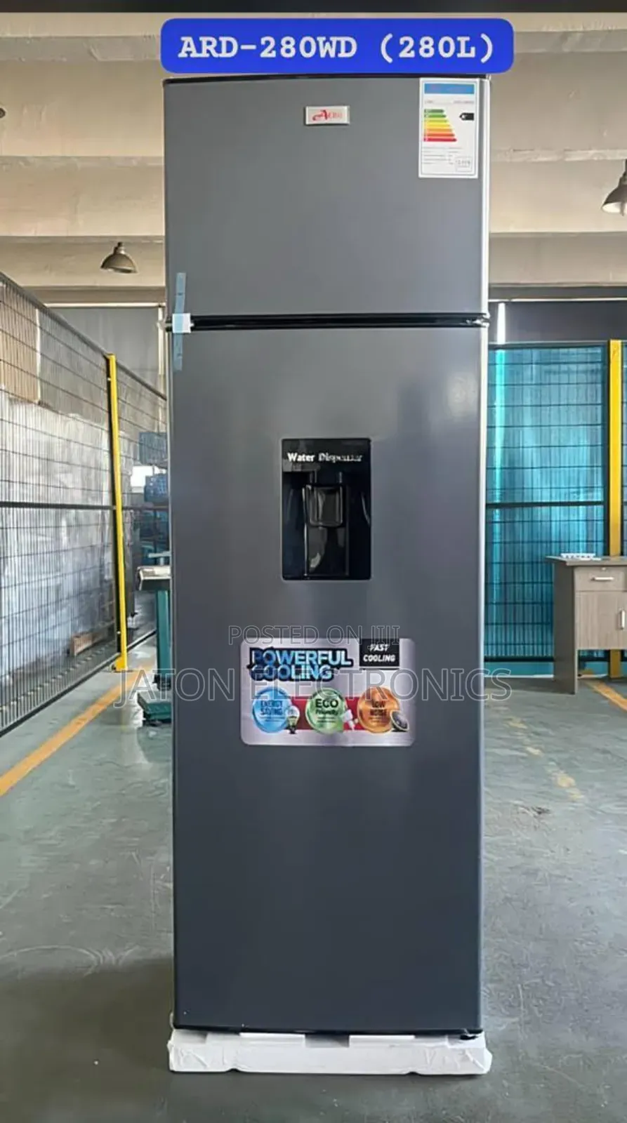 Aero Double Door Refrigerator With Water Dispenser 280l