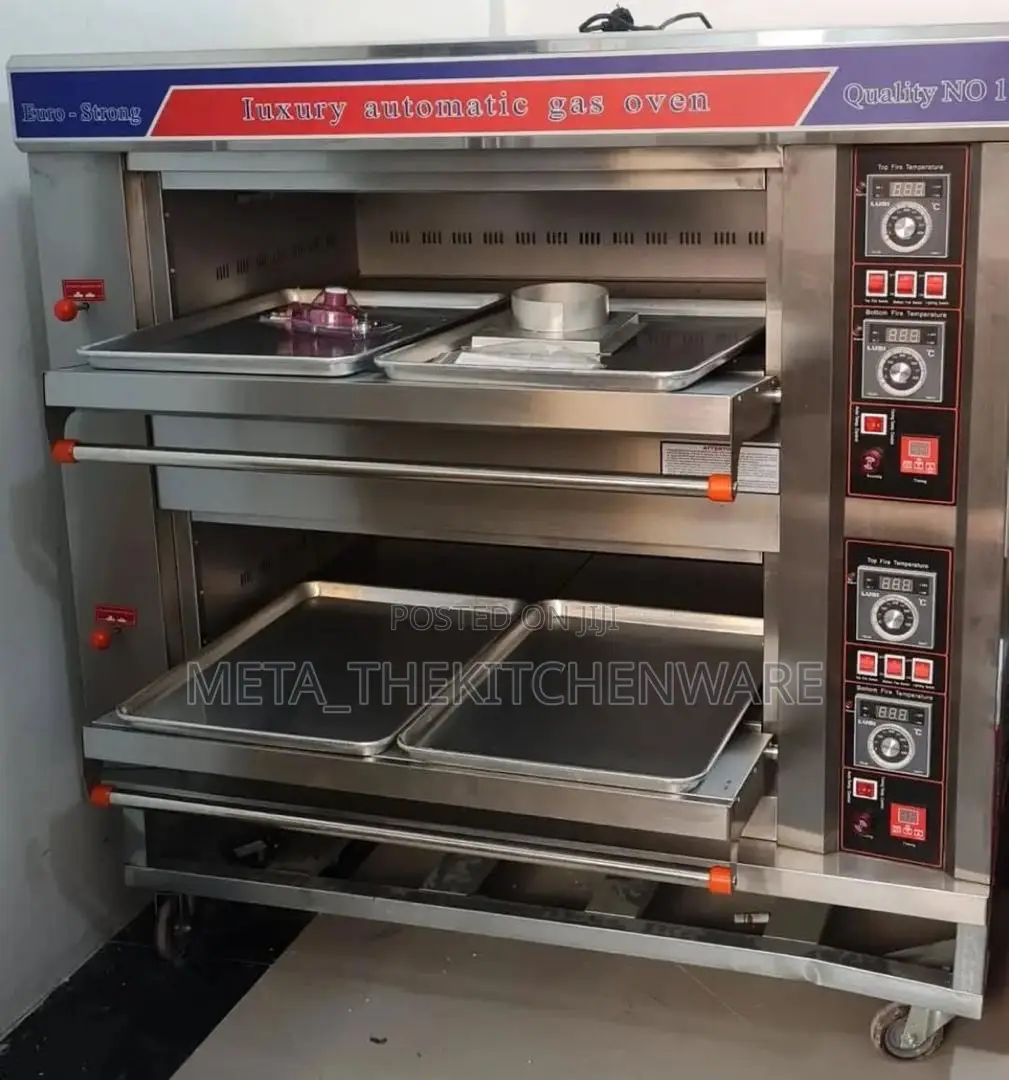 Commercial Gas Oven 2 Deck 4 Trays