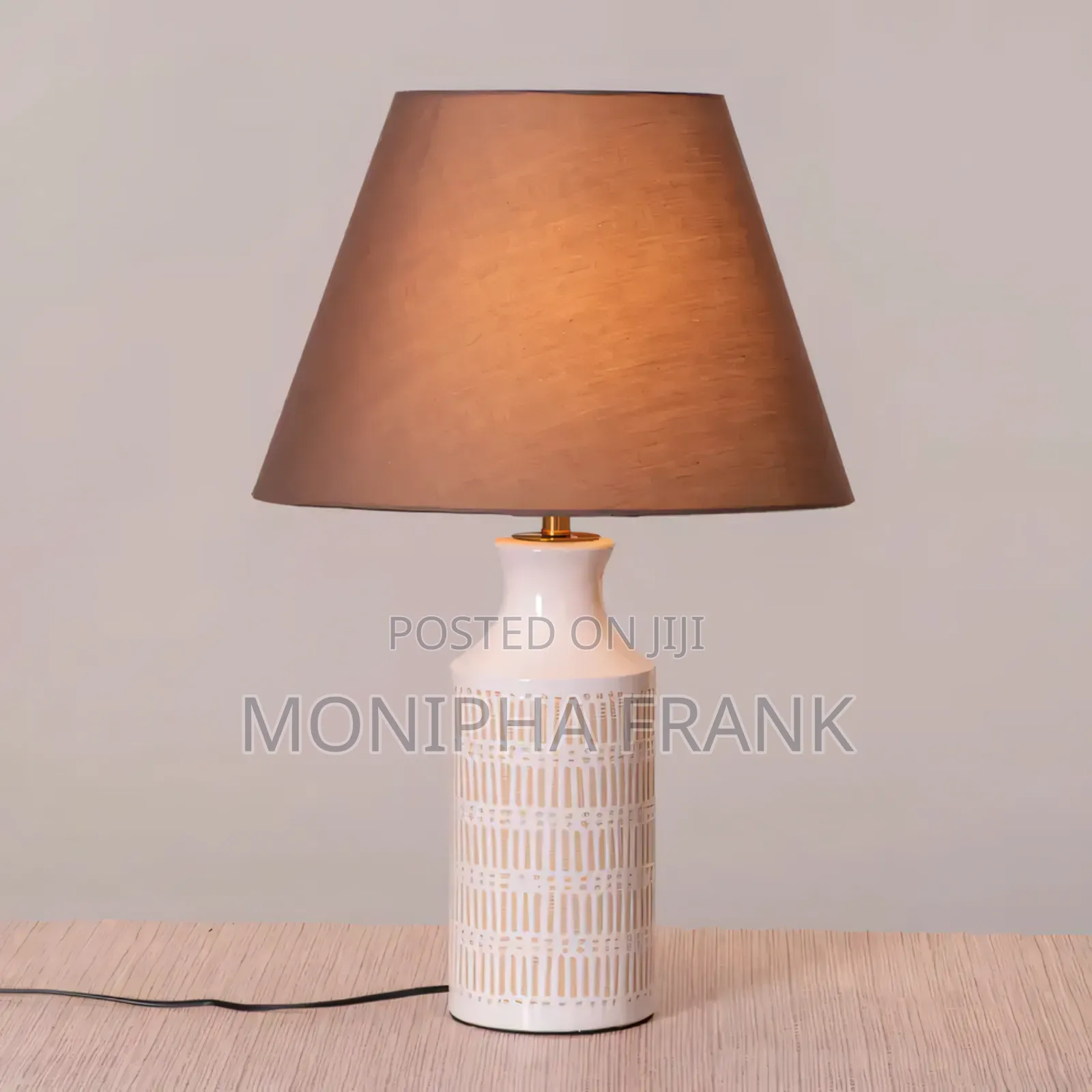 Ceramic Table Lamp, Switch Kwenye Waya