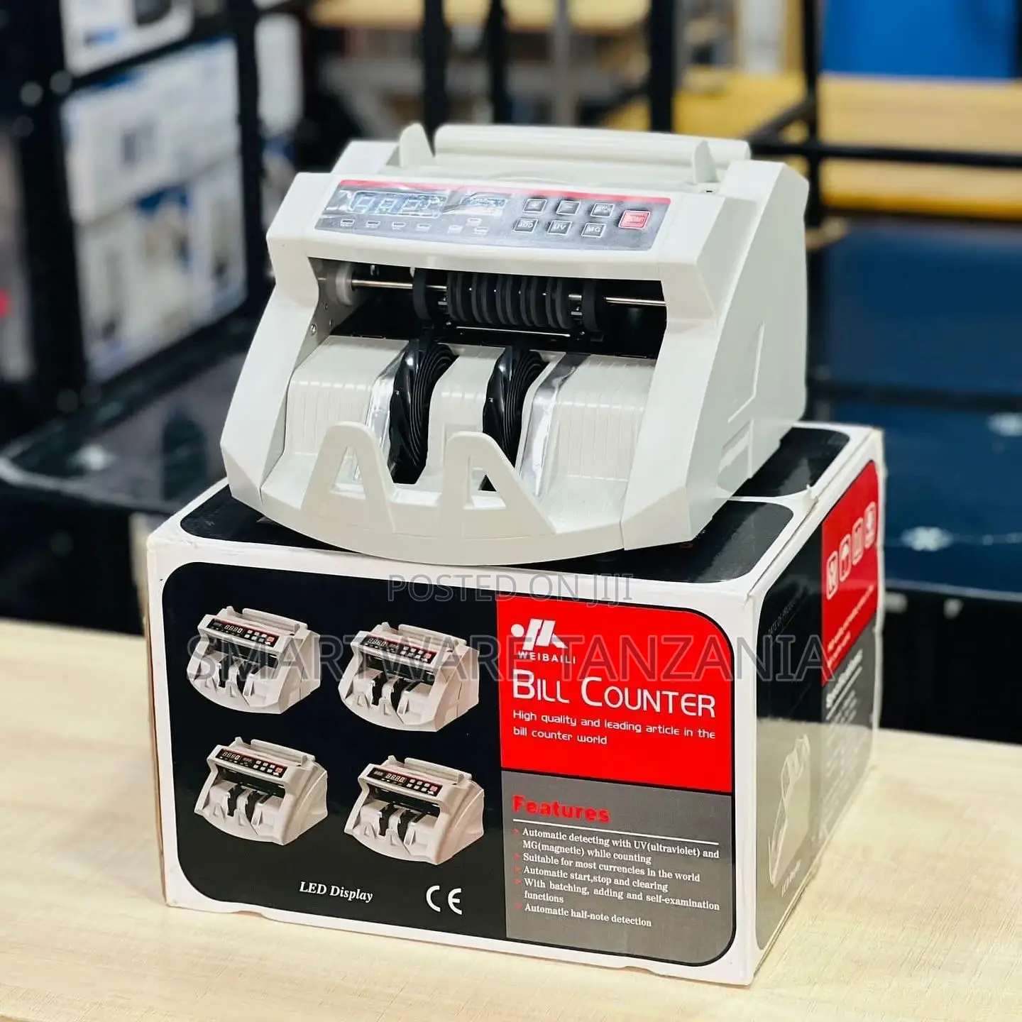 Money Counter Machine, Led Display With Counterfeit Detector