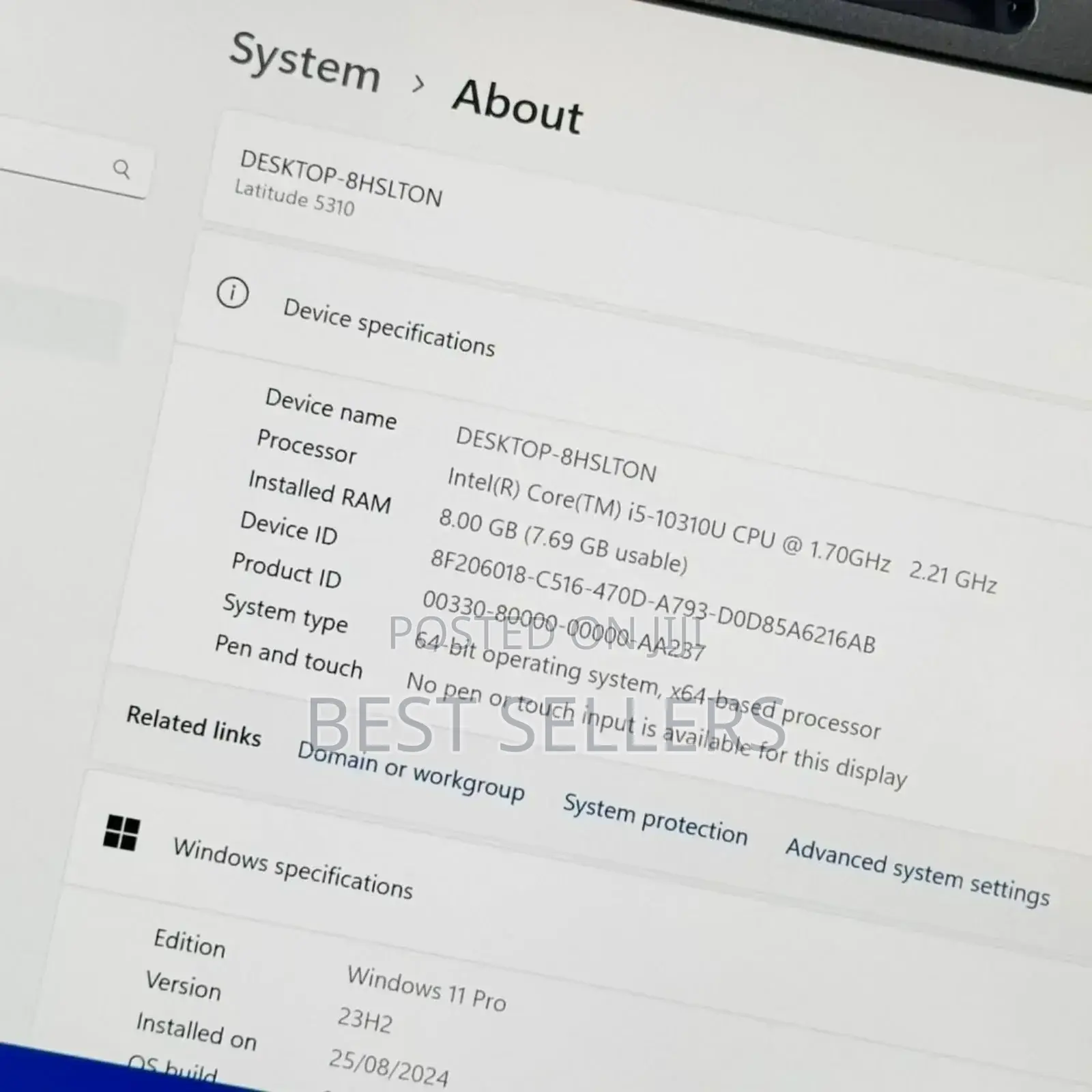 Laptop Dell Latitude 5310 8GB Intel Core I5 SSD 256GB