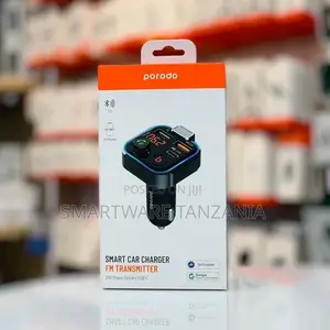 Porodo Smart Car Charger Fm Transmitter With 24w Pd Port