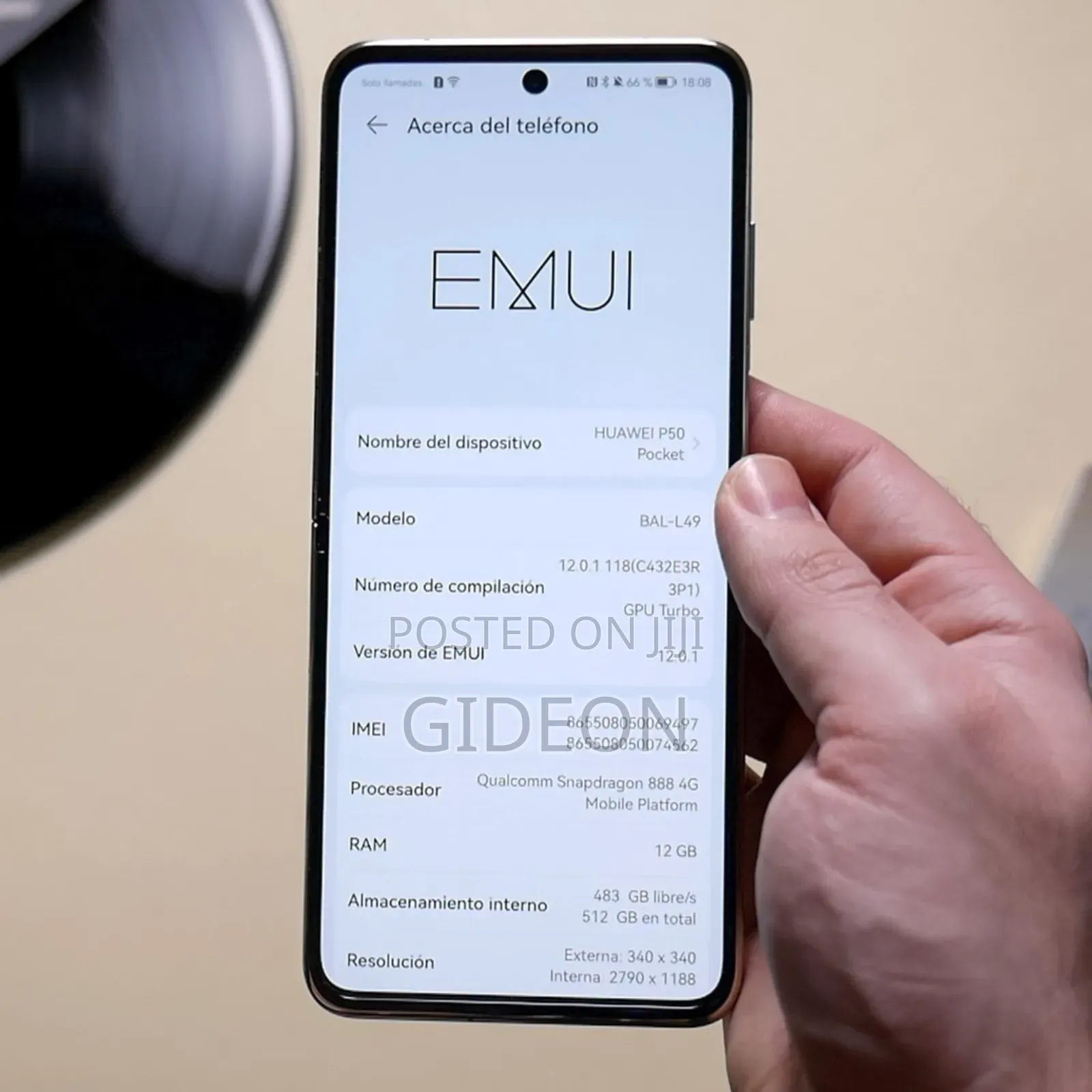Huawei P50 Pocket 256 GB White