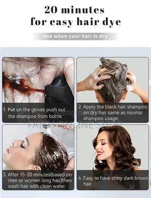 3 in 1 Black Hair Dye Shampoo 500gm