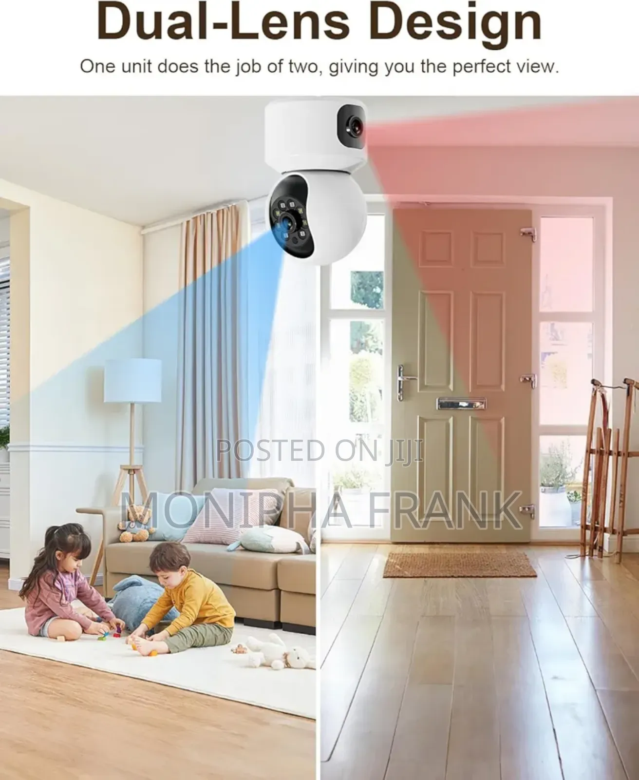Dual Lens CCTV Camera, 4g It Rotate Angle 360°