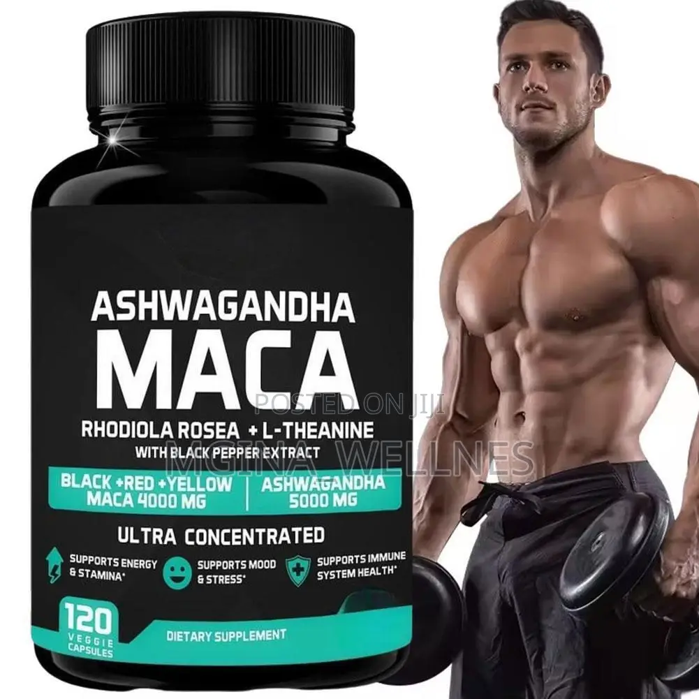 Ashwagandha Maca Root Black, Rhodiola Rosea L-Theanine