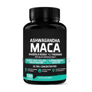 Ashwagandha Maca Root Black, Rhodiola Rosea L-Theanine