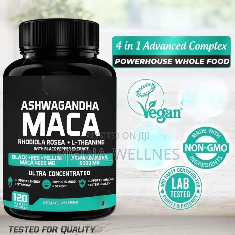 Ashwagandha Maca Root Black, Rhodiola Rosea L-Theanine