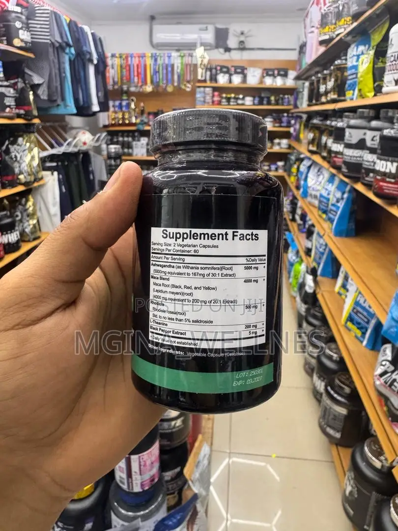 Ashwagandha Maca Root Black, Rhodiola Rosea L-Theanine