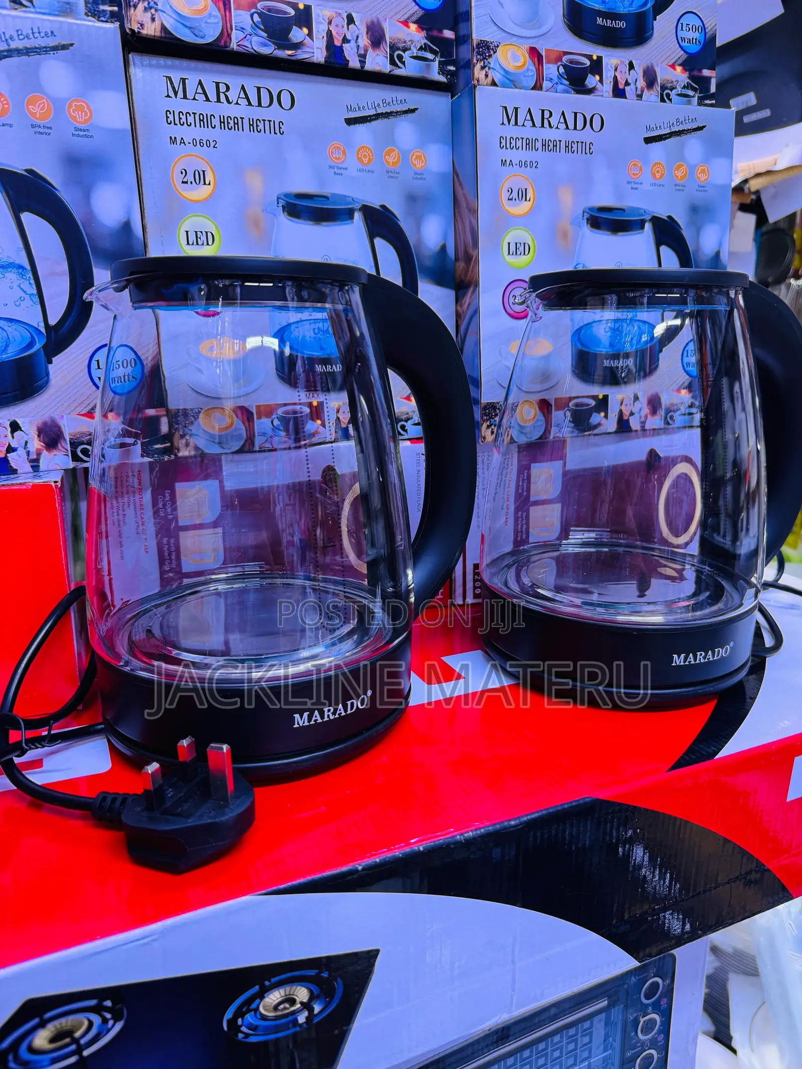 Marado Kettle 2liter Kioo Kizito