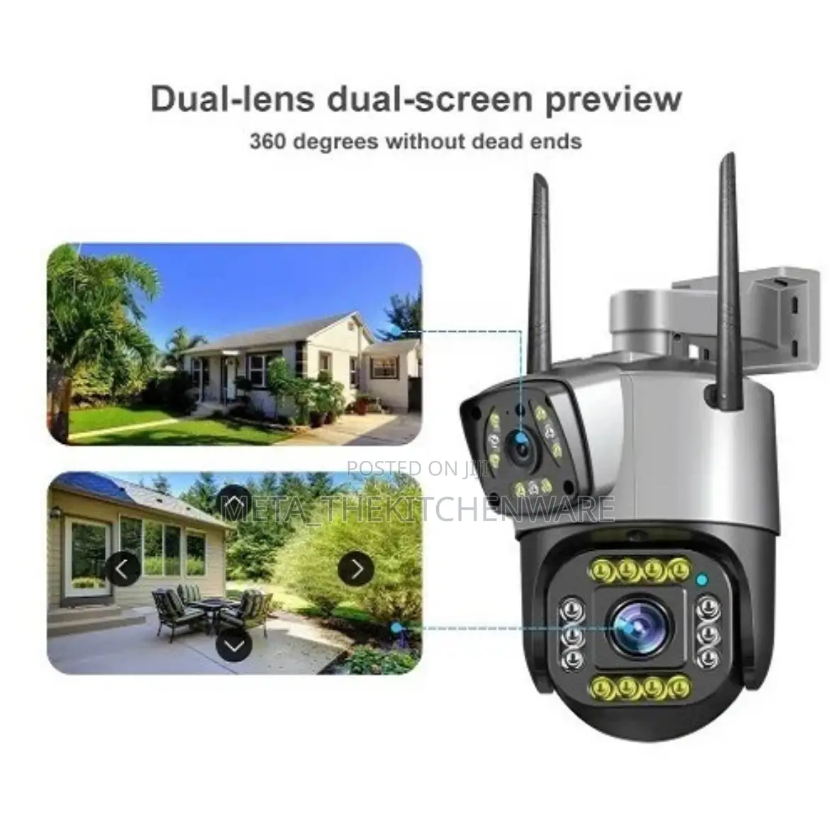 V380 Pro Dual-Lens Outdoor Security Camera