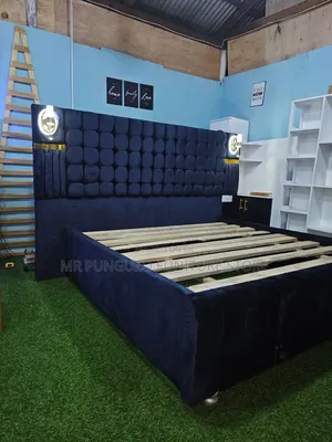 Bed Sofa Yenye Taa Black 5/6