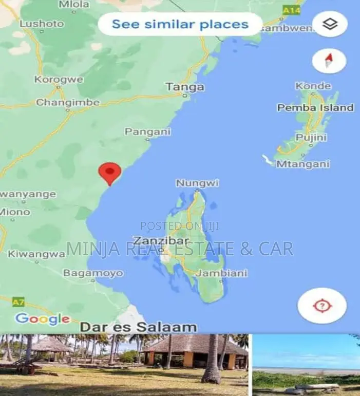 Beach Plot for Sale Mkwaja Village Saaadan National Park.