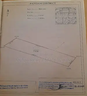 Beach Plot for Sale Mkwaja Village Saaadan National Park.