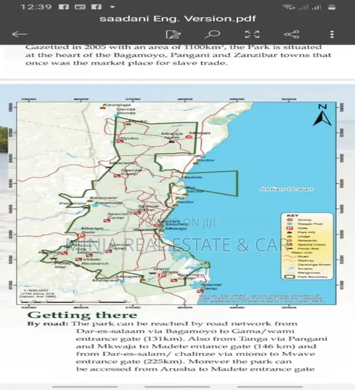 Beach Plot for Sale Mkwaja Village Saaadan National Park.