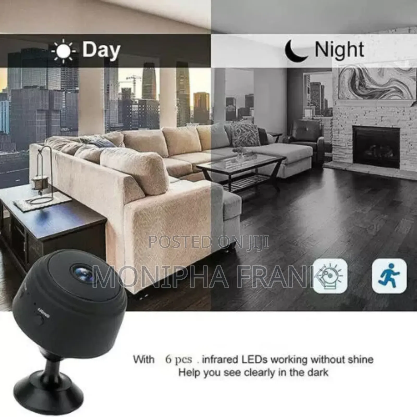 Camera A9 Mini Spy Camera Inatumia Mobile Hotshot Na Wi-Fi