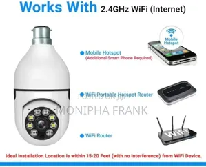CCTV Bulb Camera Inatumia Wi-Fi Easy Installation