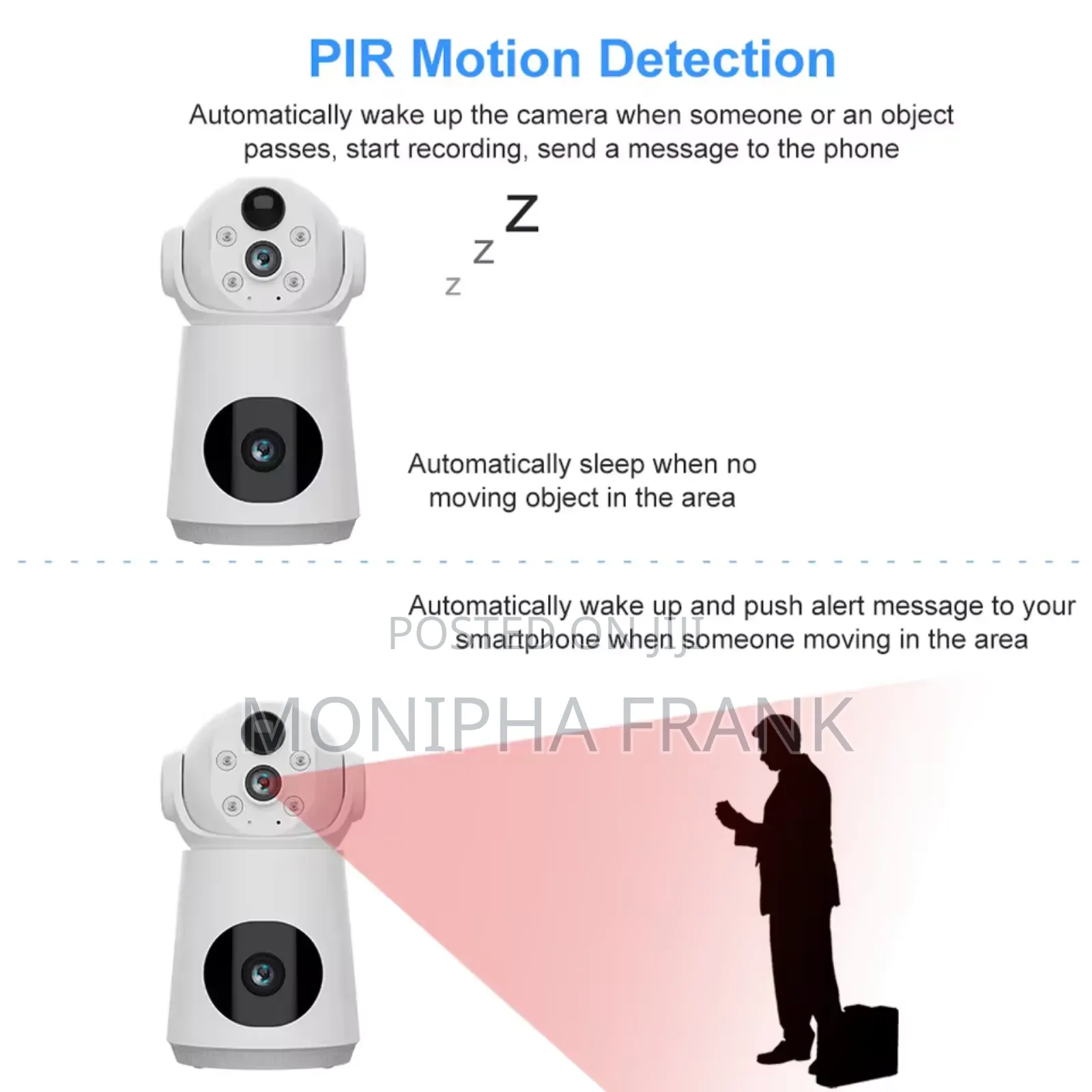 Dual Lens Camera Inatumia Wi-Fi Na Bettery