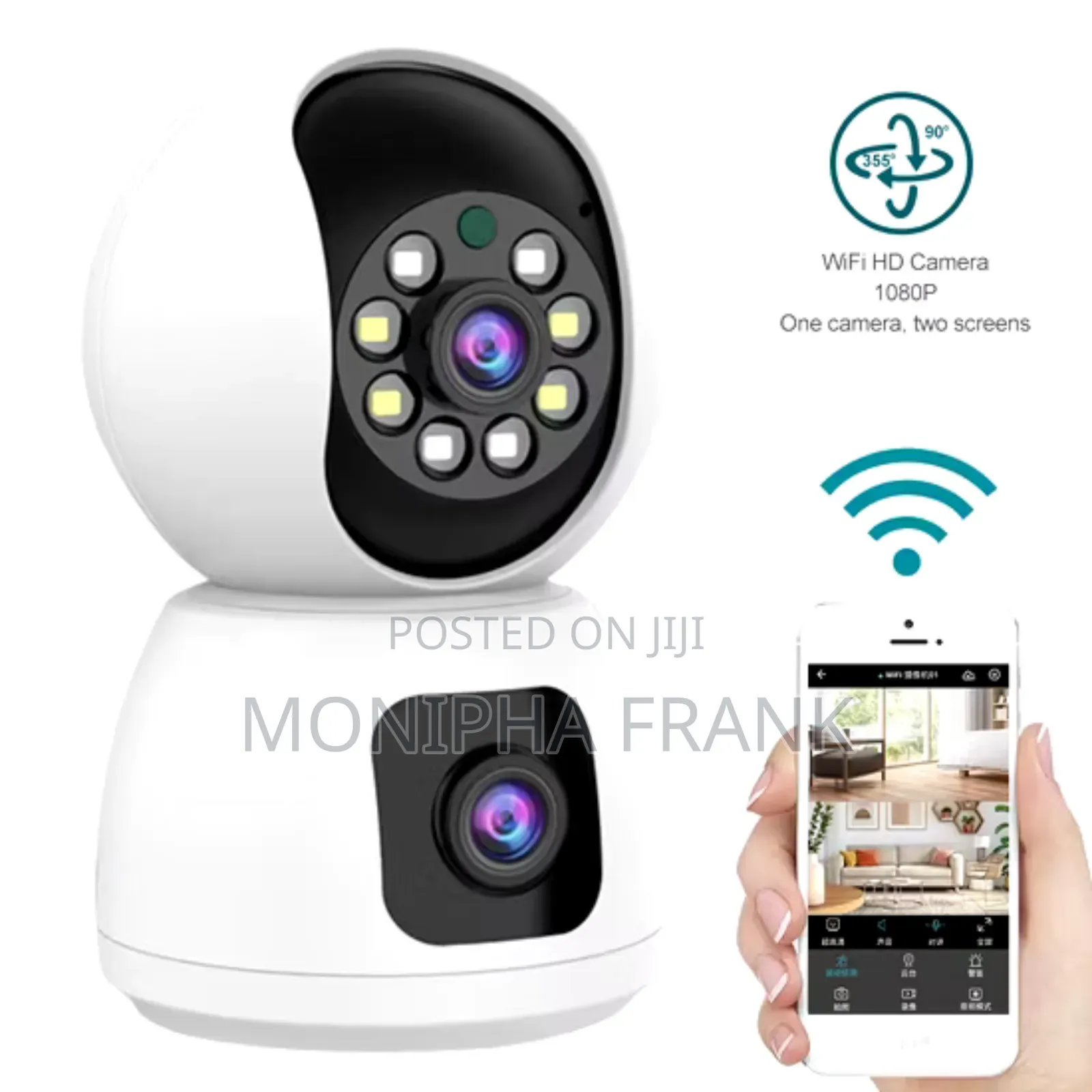 Dual Lens CCTV Wi-Fi 1080p Hd Camera