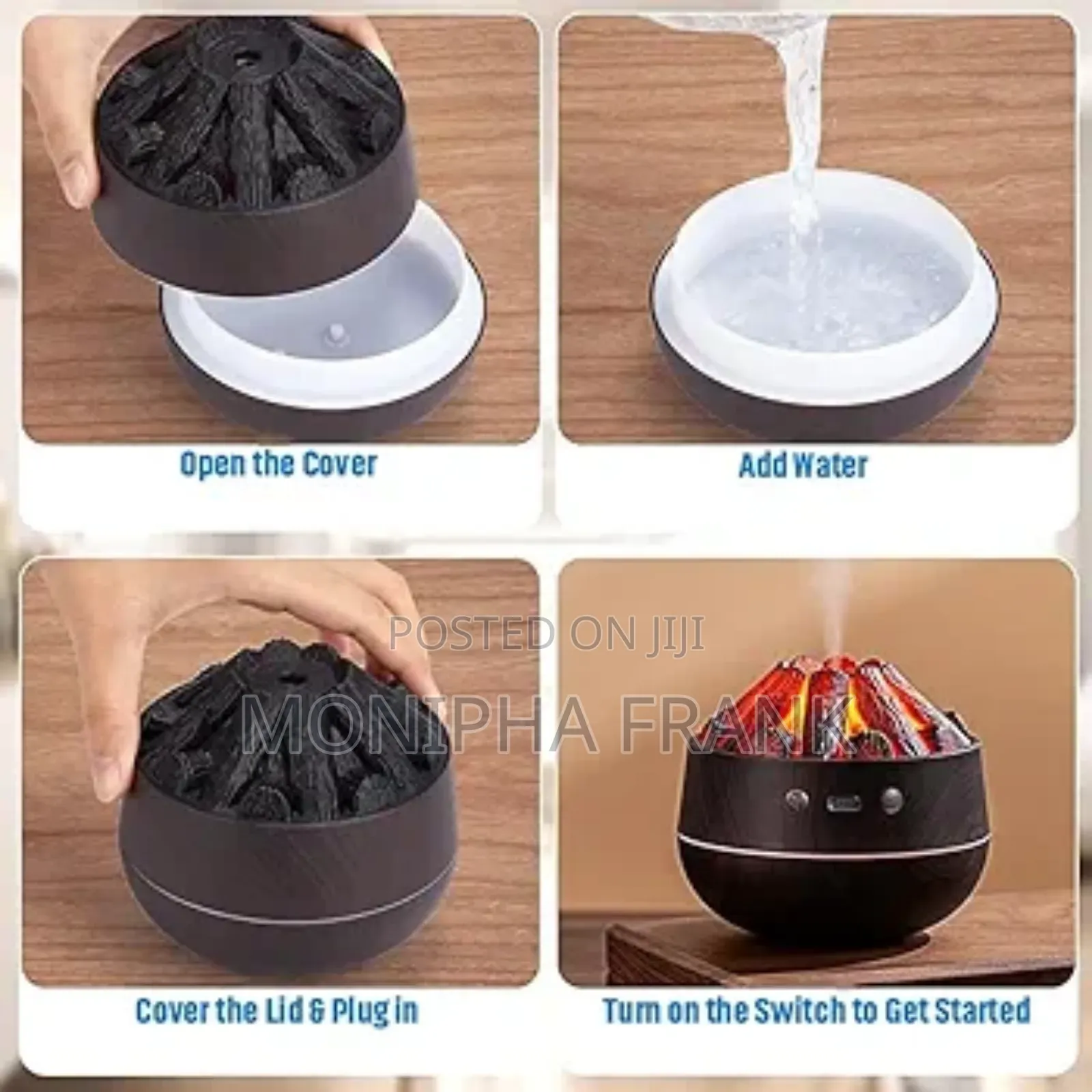 Charcoal Fire Humidifier Inafanya Decoration Nzur Ya Mwanga