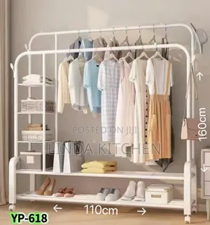 Clothes, Bag and Shoes Stainless Steel Rack 160×100cm