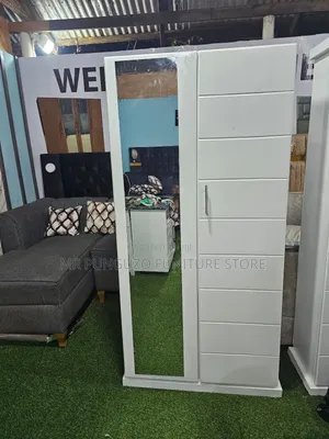 Kabati Milango Miwili Kioo Full Classic Sana White